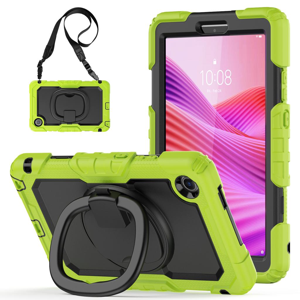 For Lenovo Tab K9 TB305FU Kickstand Case PC+Silicone Tablet Cover with Shoulder Strap