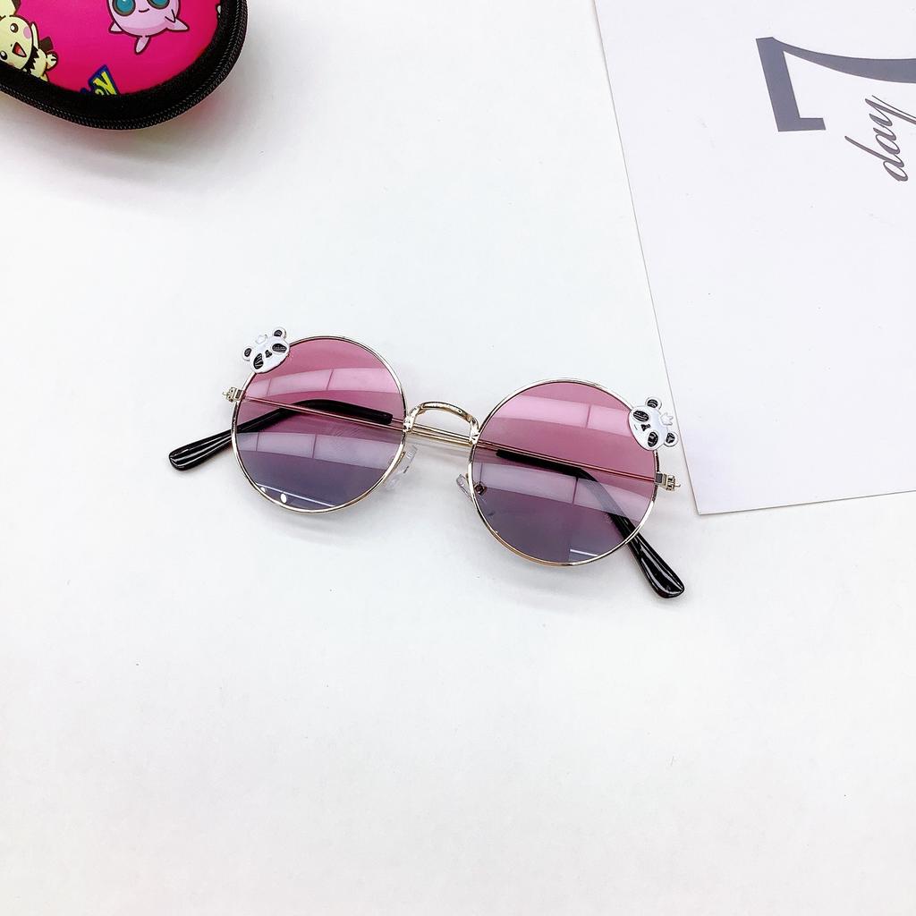 2026 Fashion Metal Frame Student Concave Shape Boys And Girls Cute Glasses Cross-Border Sunglasses