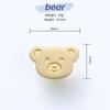 6pack Brass Knobs for Kids, Car Shape Pulls for Nusery Room, Cute Decorative Handles for Boys and Girls (Bear)