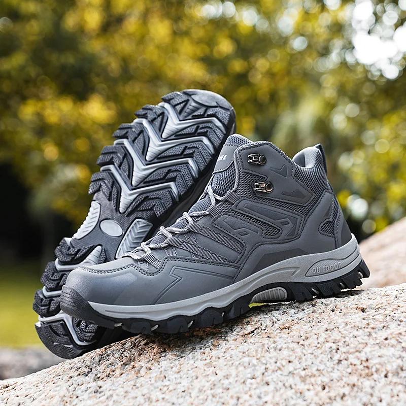 Fashion Men Outdoor Mountaineering Boots Women Sports Running Shoes Men's and Women's Training Shoes with Mesh Breathable Boots Men