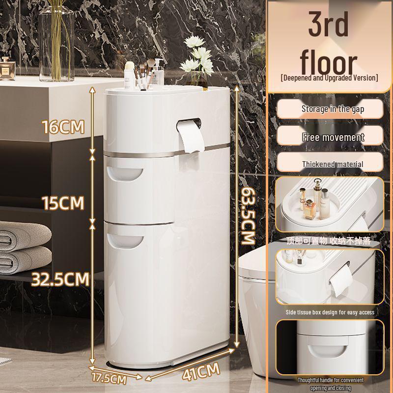 Multi-Layer Bathroom Crevice Storage Cabinet - No Installation Required