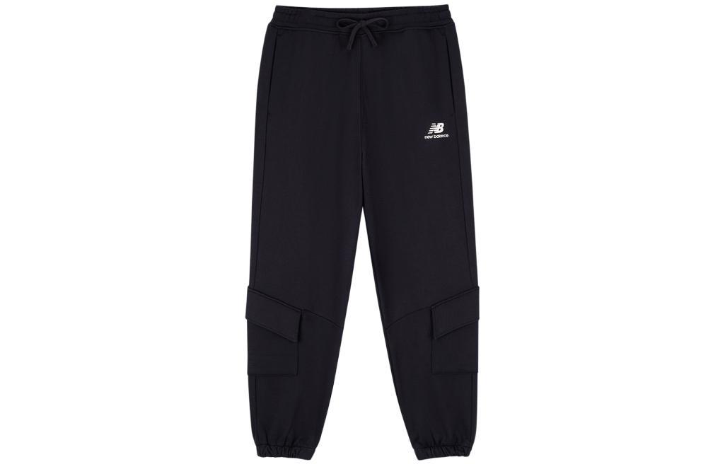 Спортивные брюки New Balance Трикотажные спортивные штаны Мужские Черные Умеренно манжетные брюки AMP33369-BK XL
