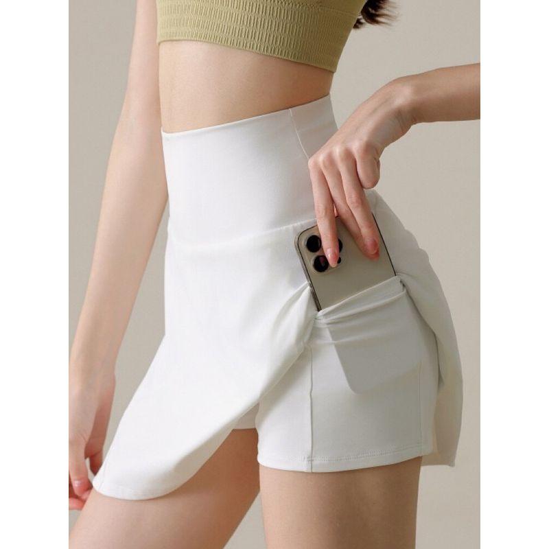 New Arrival Nylon Fashion Tape Sports Skirt Women's Slim Looking Yoga Skirt Running Training Yoga Tennis Pants Skirt Summer