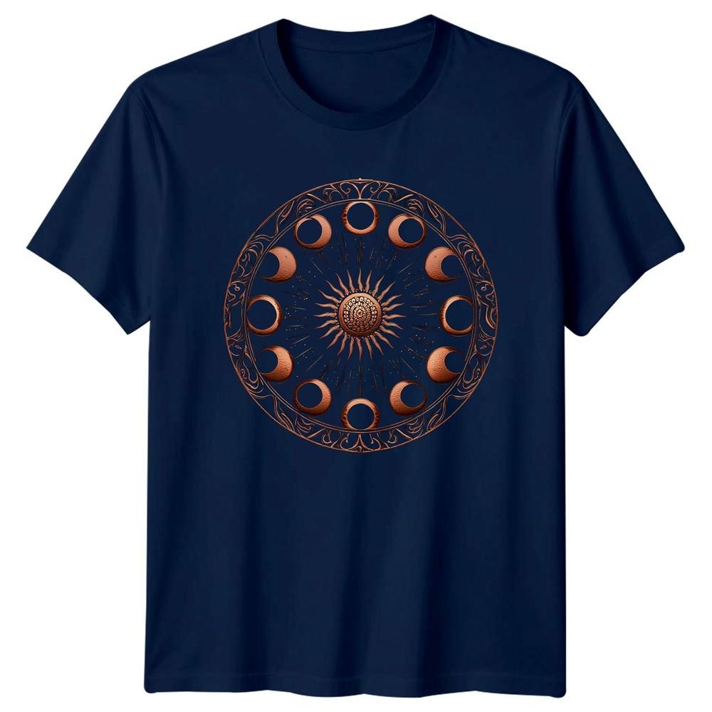 Sun Moon Phases Celestial Art TShirt Moon Phases Astrology Him And Her