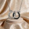 Environmentally Friendly Double-shaped Horseshoe-shaped U-shaped Black and White Diamond Pendant Necklace for Luxury Collar Chain