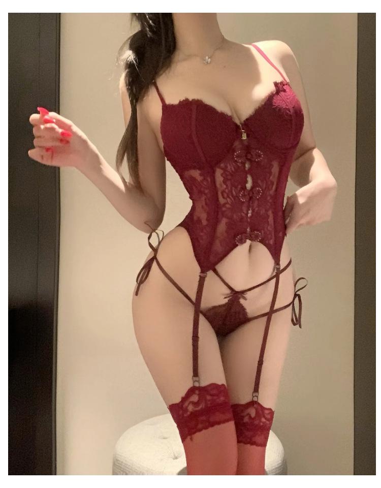 Luxury Lingerie Set: Body-Shaping Crotchless Bodysuit for Small Busts, Comfortable and Sexy Without Removal - Women’s Style 7670