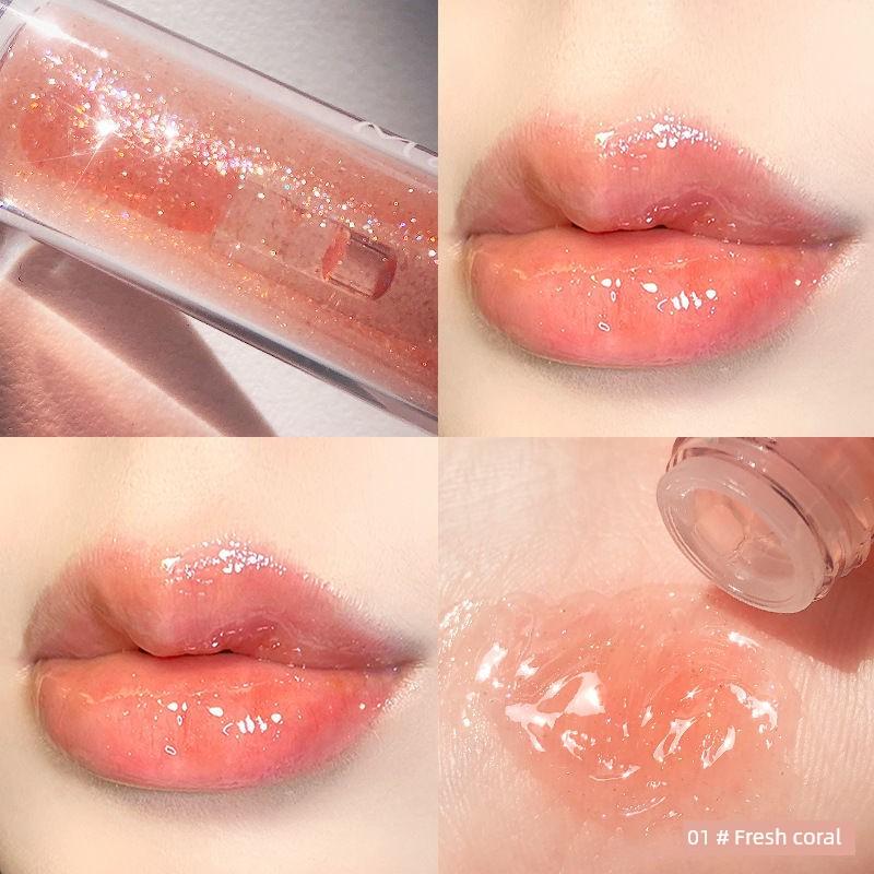 It's So Soft! Lip Oil Uuny Transparent Lip Gloss Lipstick for Women Moisturizing and Hydrating Mirror-Like Jelly Glass Lips
