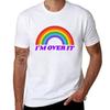 Im Over It  Rainbow Tshirt Plus Size Outdoor Casual Top Tshirt