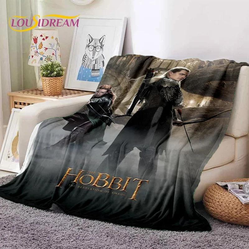 Lord of the Rings Hobbit Movie Soft Flannel Throw Blanket for Bedroom Sofa Picnic Outdoor Leisure Nap Gift