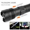 Powerful LED Flashlight Super Bright Spotlight Long Range Zoomable Emergency Lantern Outdoor Camping Torch Power Display