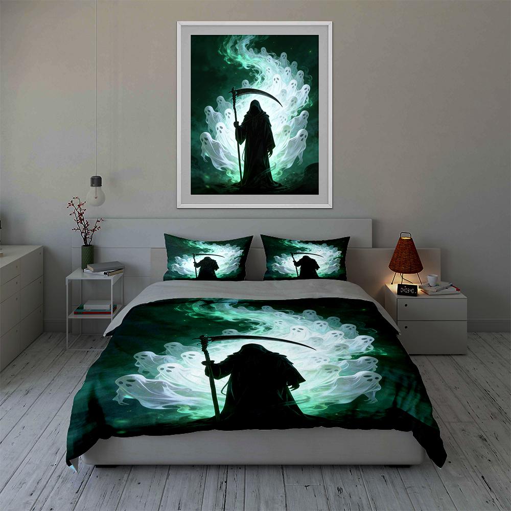 Dark, Ghostly, Silhouette Bedding Duvet Cover Sets Duvet Covers Pillowcases Gifts (1 * Duvet Cover 2 * Pillowcases, Without Duvet Insert)