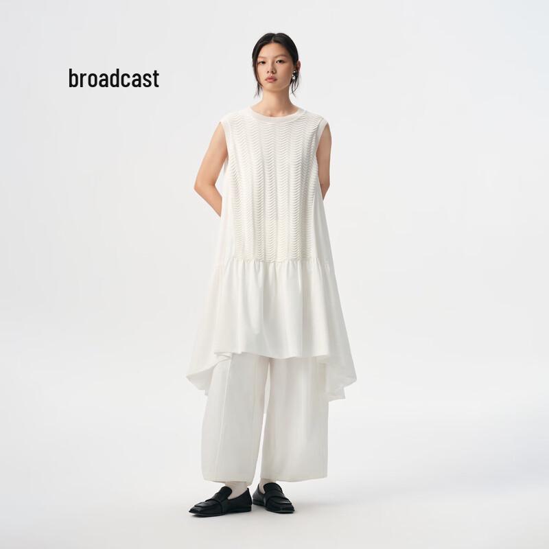 

Broadcast Loose Round Neck Sleeveless Babydoll Dress S