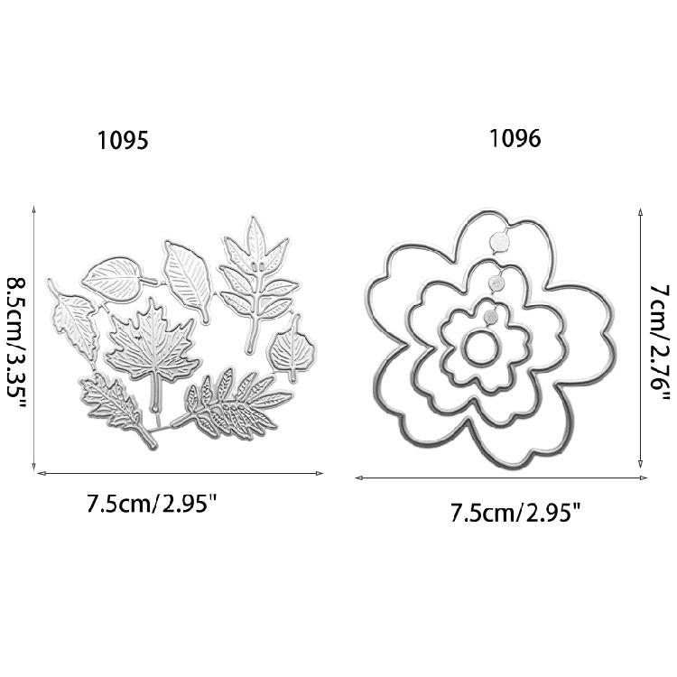 Flower Leaf Die Cut Flower Cutting Dies Scrapbooking Templates for Card Making Packaging Carbon Steel Die Cut Templates
