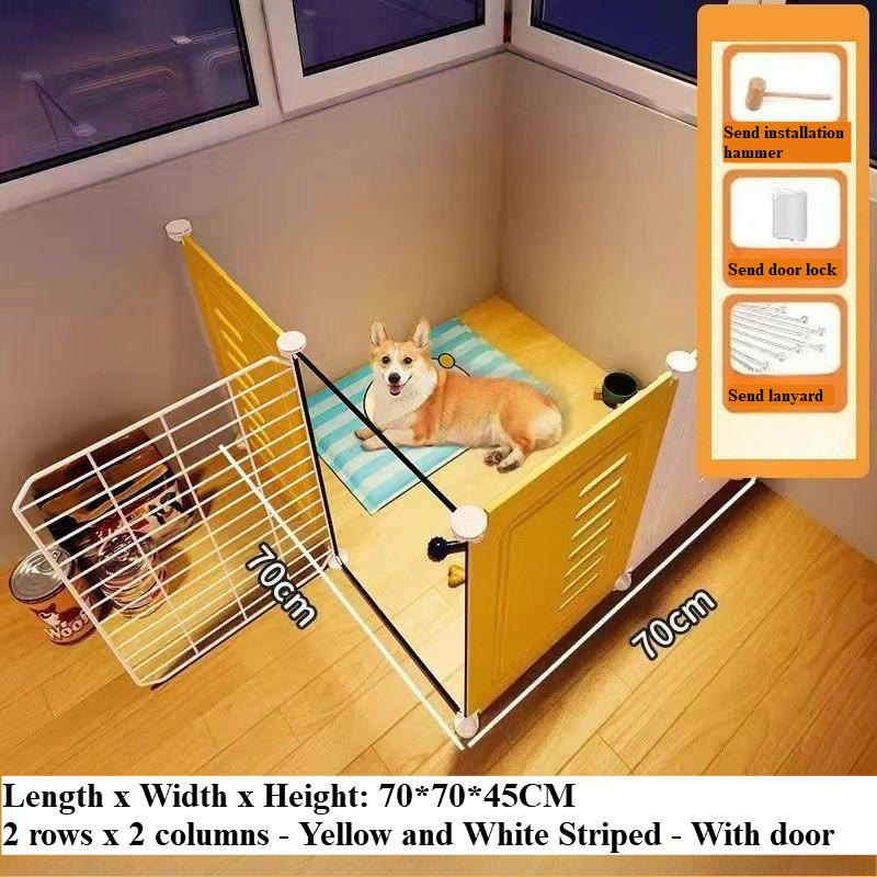 Dog Enclosure Household Small Dog Superlarge Free Space Indoor Isolation Pet Cage Training Toilet Fence Dog Den Free Combination
