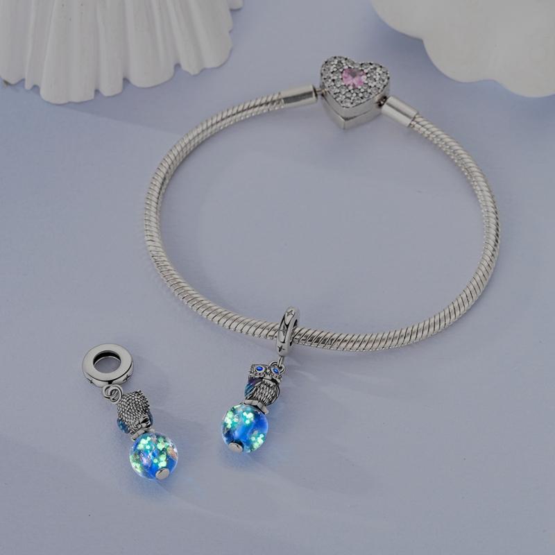 Luminous Copper Glowinthedark Firefly Charm Pendant Compatible With Authentic Charm Bead Charms Bracelets Bead for Women Diy Fine Jewellery