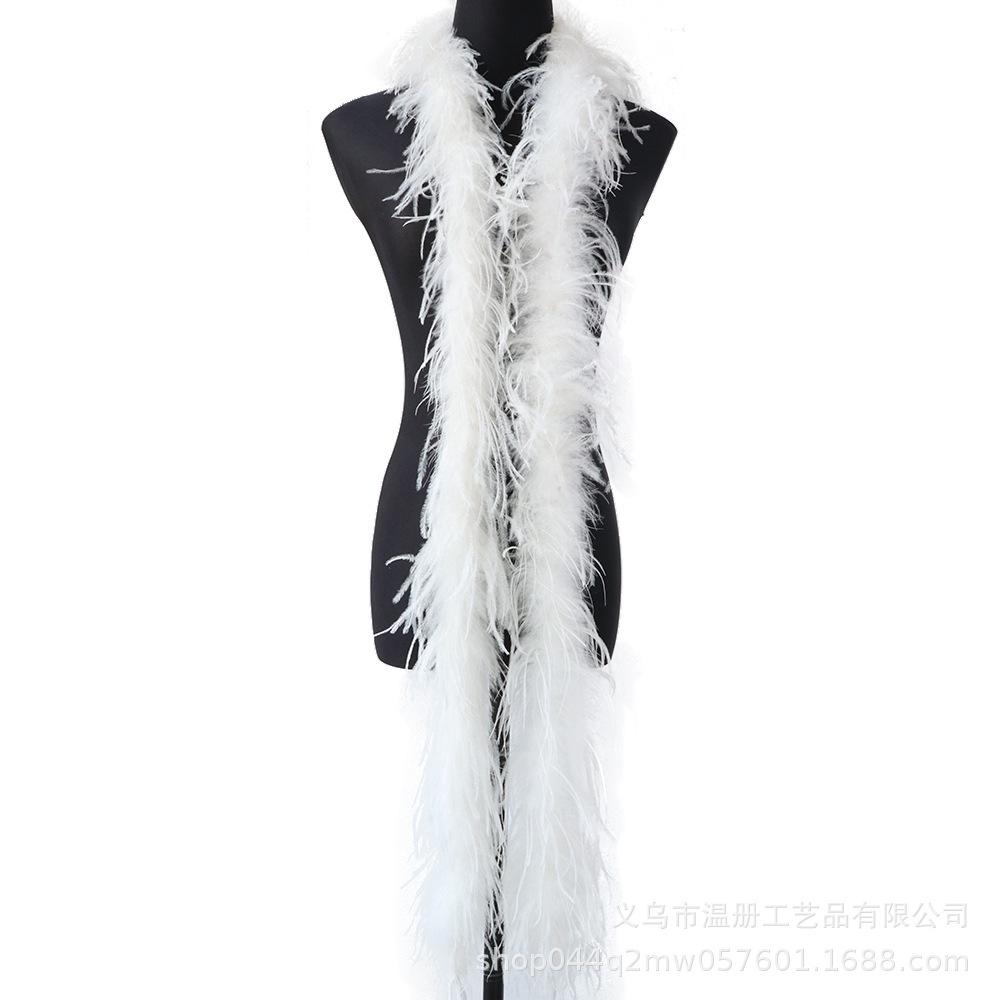 South African Ostrich Hair Top Performance Dress Raw Material Feather Top Diy Hat Scarf Down 2 Meters