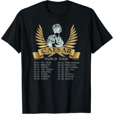 Funny Ancient Rome - Gaius Julius Caesar World Tour T-Shirt