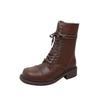 Grape mother winter new long knight boots belt buckle Internet celebrity cool locomotive boots women wear high-end women's boots