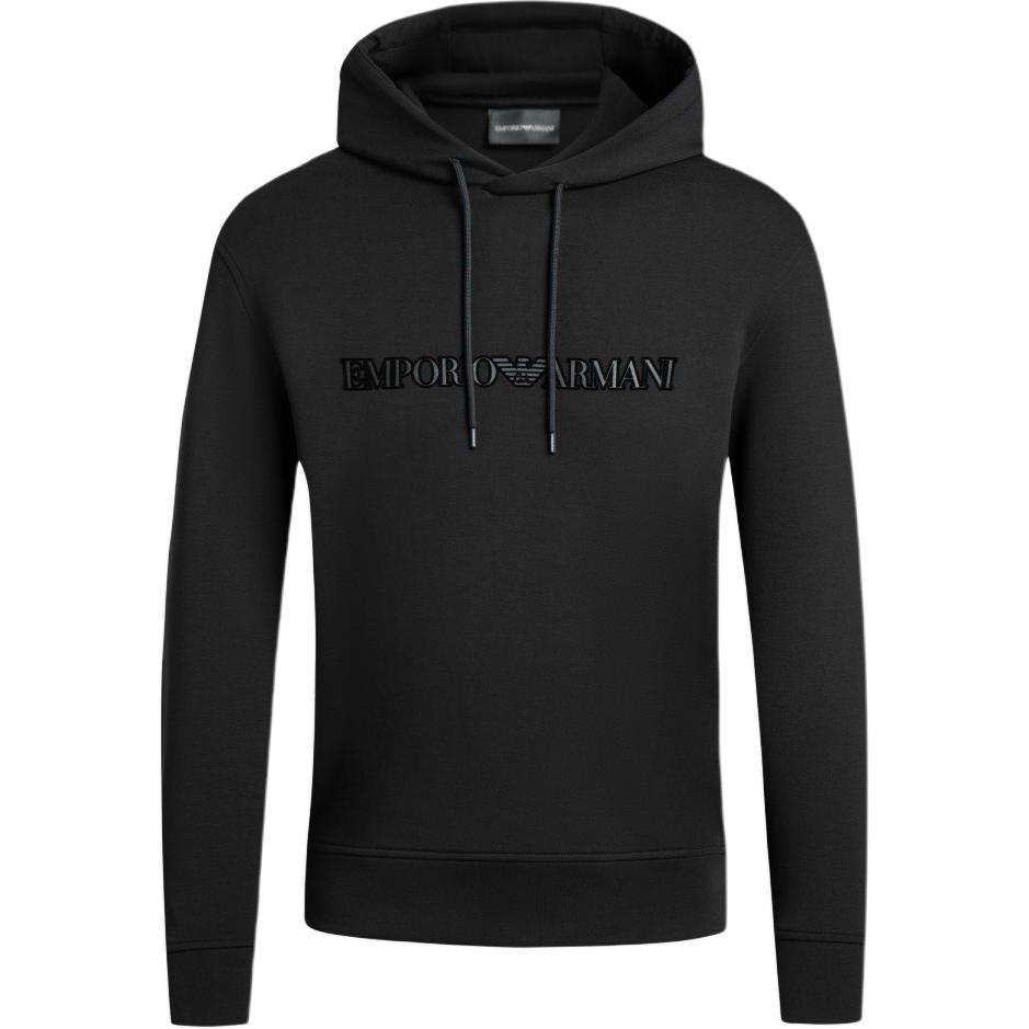 Emporio Armani Fw24 Solid Color Letter Logo Long Sleeve Sweatshirt Men sweatshirt Black 6D1M94-1JHSZ-0035 XXXL 19300₽