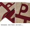 Winter Warm Wool Blend Scarf With Vintage Print Contrast Trim Soft Yak Hair Knit Shawl Women