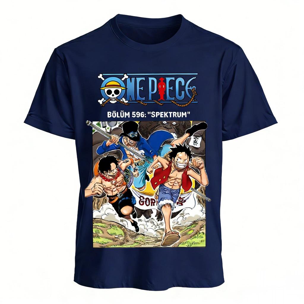 T-shirt Anime One Piece Stampa Grafica Luffy Uomo Donna Cotone Manica Corta Tee Estate 2026 Manga Streetwear Top Casual Y2k