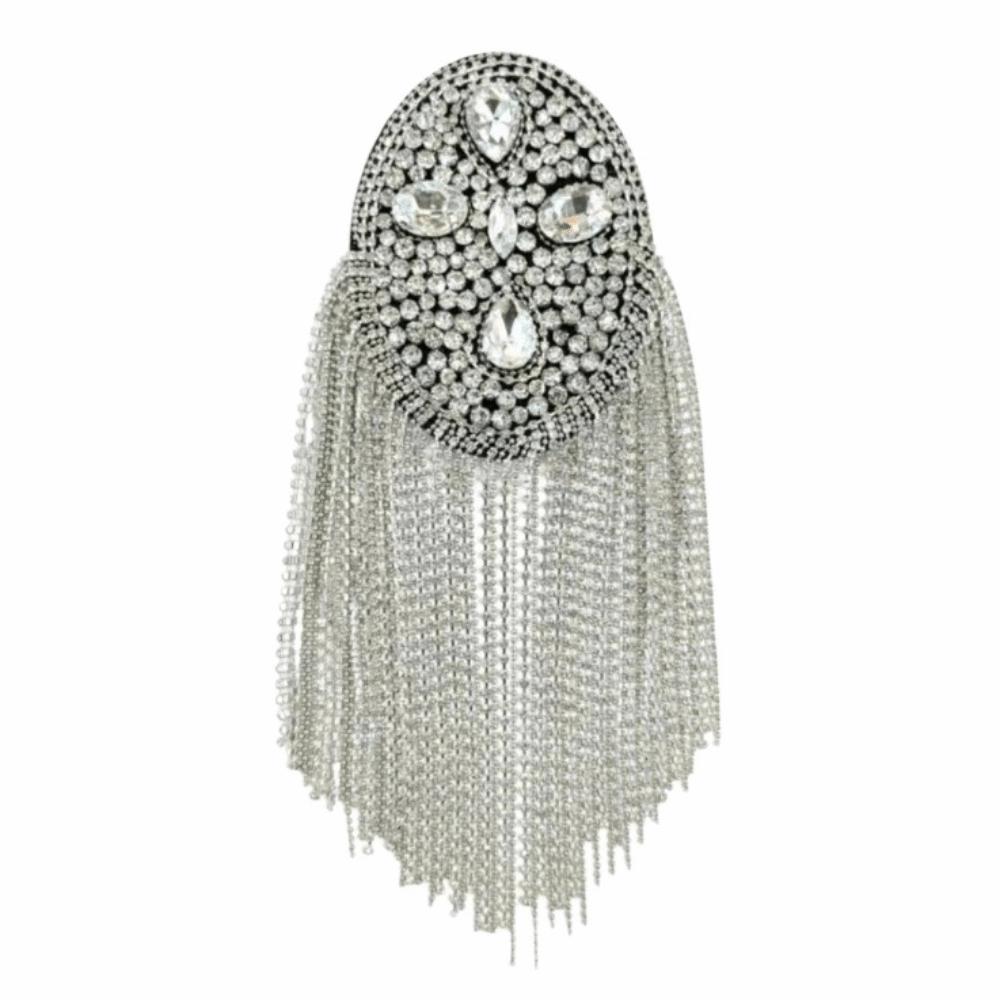 Decorative Tassel Epaulettes Rhinestone Shoulder Mark Shoulder Board Choir Performance