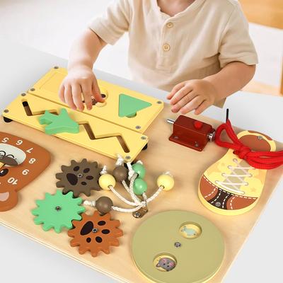 Dětská aktivita Busy Board Materiál DIY Příslušenství Montessori Učební pomůcky Dětská Busy board Raná Výchova Učení Dovedností Hračka