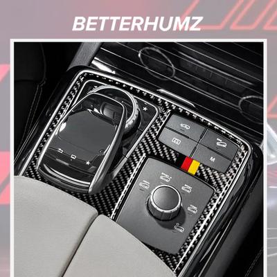 For Mercedes Benz ML GLE W166 GLS X166 Carbon Fiber Center Console Multemedia Panel Trim Sticker Car Interior Accessories