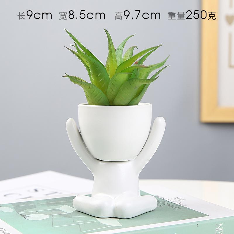 Nordic Succulent Flowerpot Creative Ceramic Ornament Crafts Decor Plant Pot