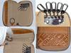 POLICE Italian Nume Series Round Zipper 5 Row Key Case 0551 Brown