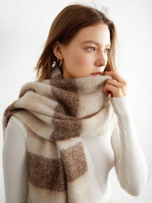 Sciarpa Spessa Calda Invernale di Lusso Donna Sciarpa e Coprispalle in Cashmere Pashmina Foulard Bufanda Donna Lunga con Nappe Echarpe