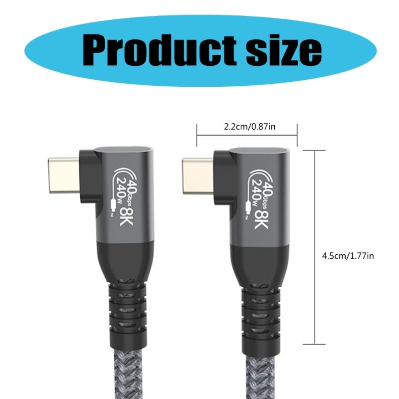 Speed USB 4 Cable for Thunderbolt3/4 Device,240W Power Delivery,40Gbps,8K Display Connectivities USB C To USB C Cord