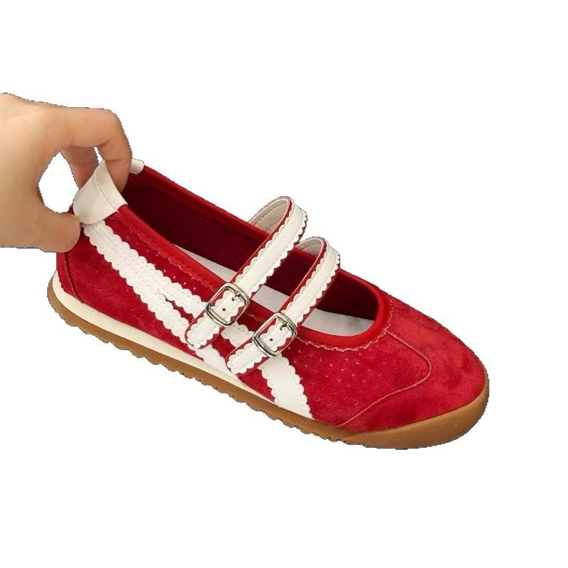 Sweet Sister Mary Jane Women's Trendy Summer New Retro Light Mouth Color Matching Niche Casual Shoes