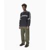 ThiSiSneverthat Striped Knit L S Top Navy