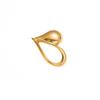 European & American Fashion Versatile Hollow Heart Brooch: Simple Metal Style Stainless Steel Chest Ornament