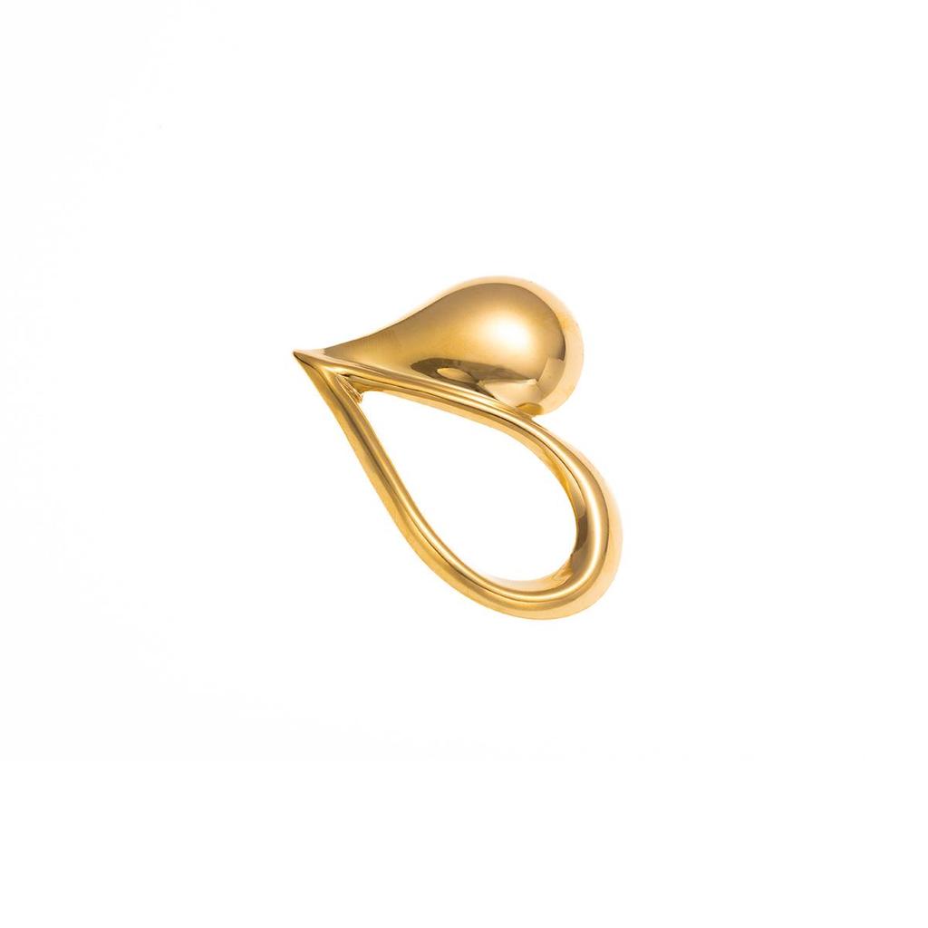 European & American Fashion Versatile Hollow Heart Brooch: Simple Metal Style Stainless Steel Chest Ornament