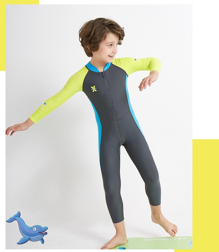 Maillot de Bain de Snorkeling Lycra à Manches Longues à Séchage Rapide pour Enfants - Protection Solaire pour Garçons et Filles
