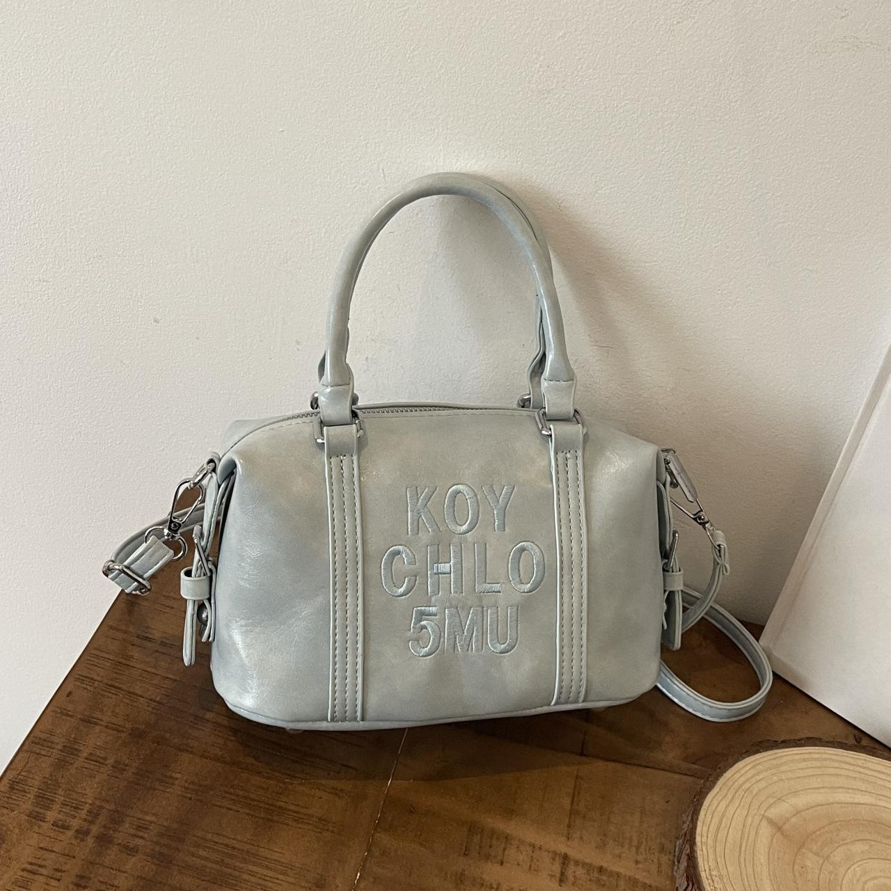 

Fashion retro pillow bag women s new fashion women s bag commuting versatile texture women s shoulder messenger bag синий