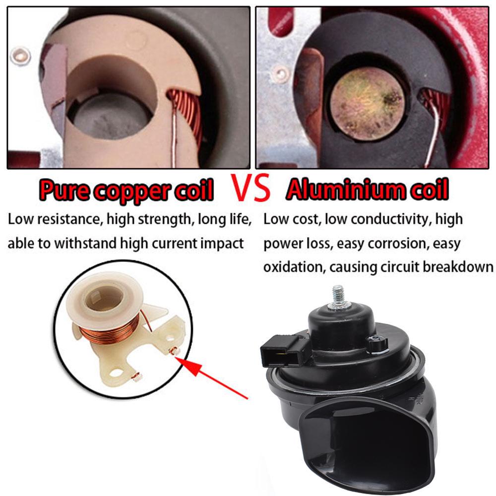 Loud Waterproof Snail Type Horn 12V 110-125db 410/510Hz High Low Tone Car Horns For Toyota Land Cruiser J100 J200 1997-2020