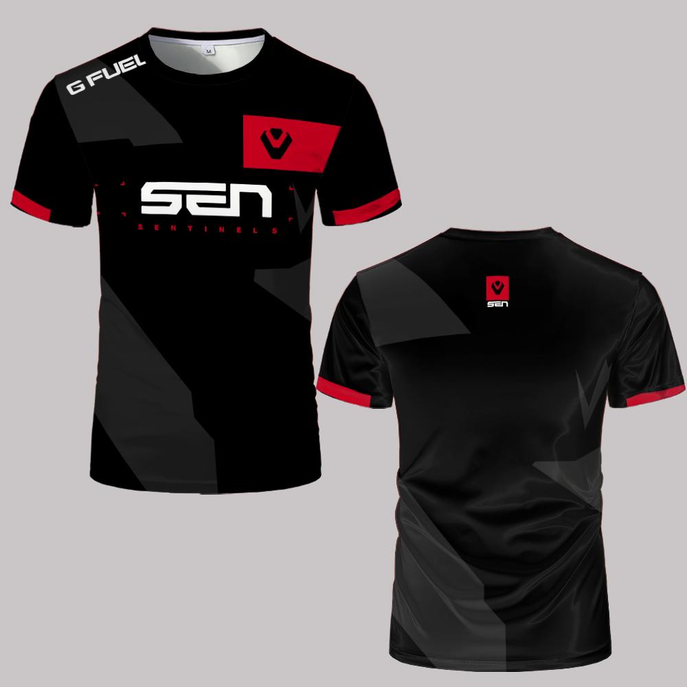 Uniformi Sentinels Esports Club Maglia SEN Pro Uniforme da allenamento giocatori professionisti Top personalizzati per fan Magliette da uomo oversize