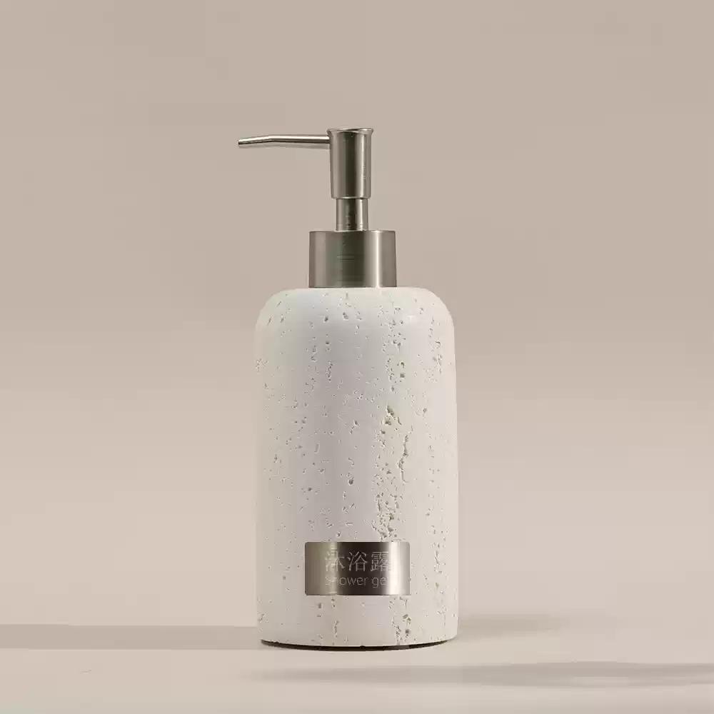 1pc Gravel Lotion Bottle Hotel Liquid Distribution Bottle Shampoo Bottle Bathroom Accessories Liquid Container Storage Tray