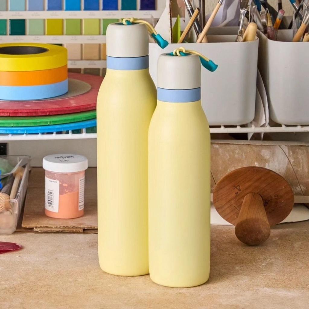 Simple and High-value Stainless Steel Thermos Cup Macaron Color Large-capacity Sports Kettle Outdoor Portable Cup