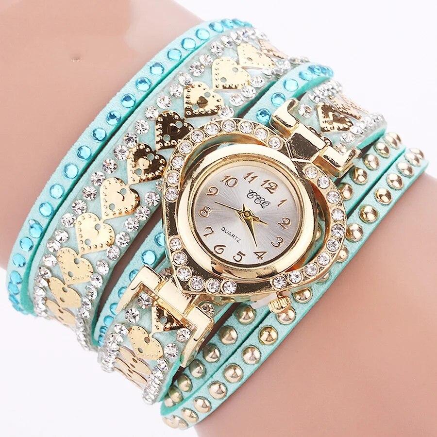 Neues Mode-Strass-Geflochtenes Seil-Armband Quarzuhr Geschenk Reloj 2026