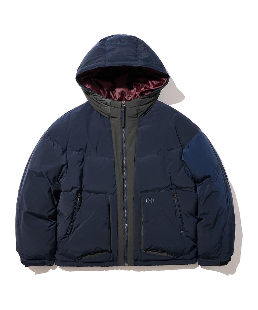 NONTYPE Hood Layered Down Parka (Navy)