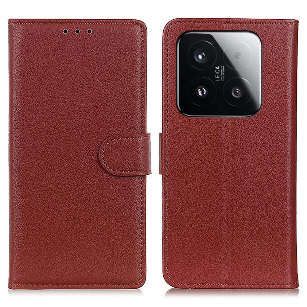 Dla Xiaomi 15T Etui Portfelowe Pokrowiec na Telefon ze Skóry PU Tekstura Liczi