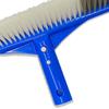 17inch Pool Brush Head with EZ Clip Cleaning Brush Head with Curved Ends for Cleaning Inground Pool Tiles Walls Floor Steps