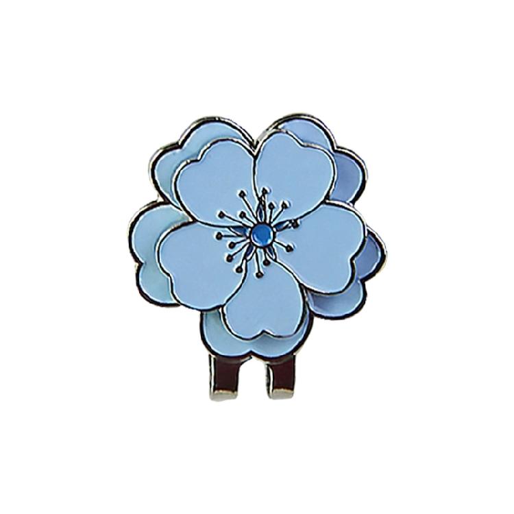 Modischer Blumiger Golfballmarker Magnetischer Hutclip Zinklegierung Zubehör für Golfer Einzigartige Ballmarkierungslösung