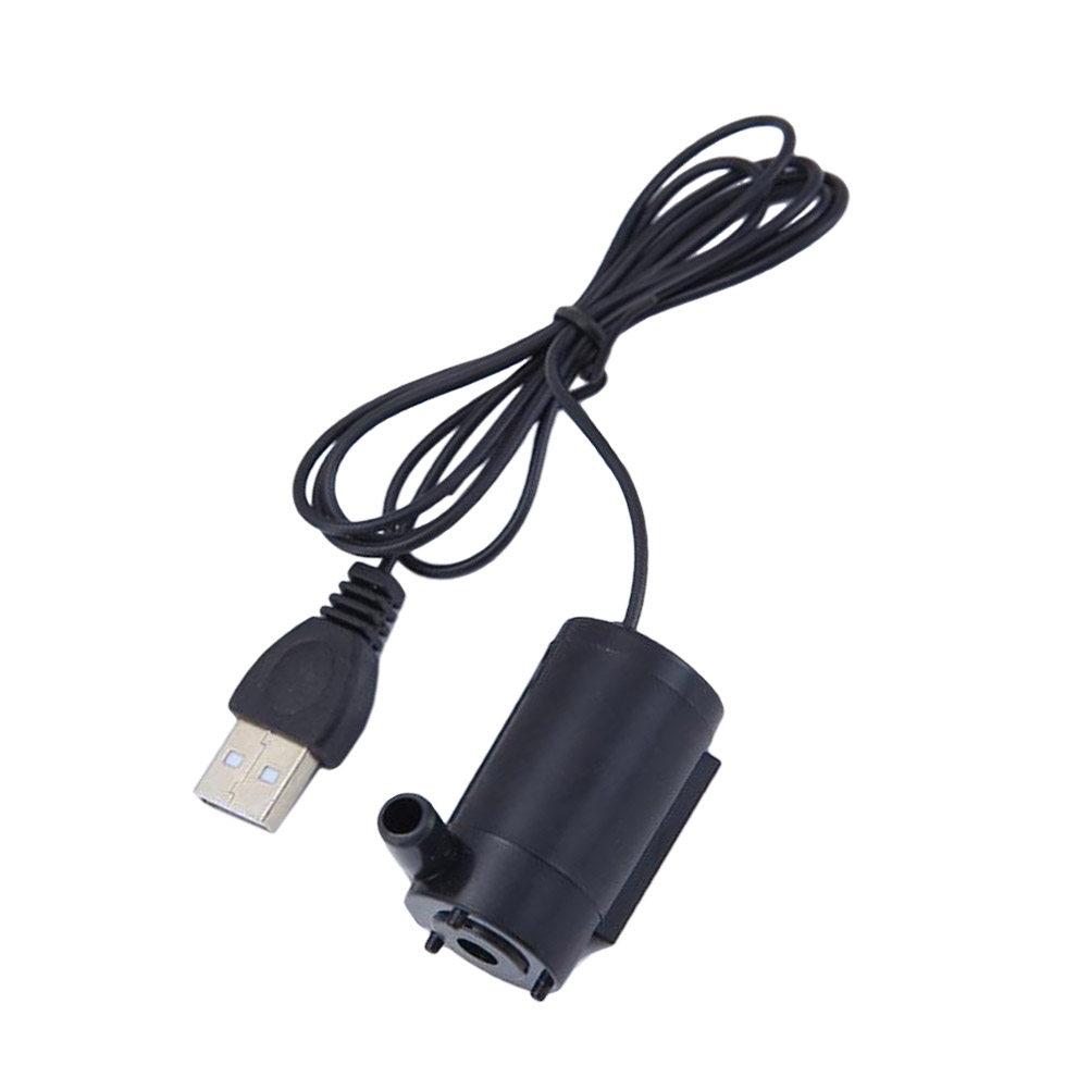 Mini Submersible Pump with 1 Meter USB Cable Horizontal Design for Aquarium Fountain Hydroponic Systems Fish Safe No Copper
