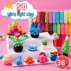 36-Color Super Light Modeling Clay Set: Stone, Space Sand & Crystal Clay for Kids' DIY Creations