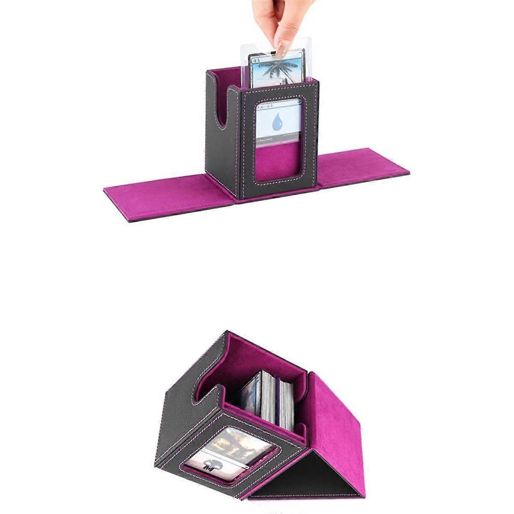 Premium Trading Card Box to Protect Cards Trading Deck Box Suitable for Deck Leather Card Box Green